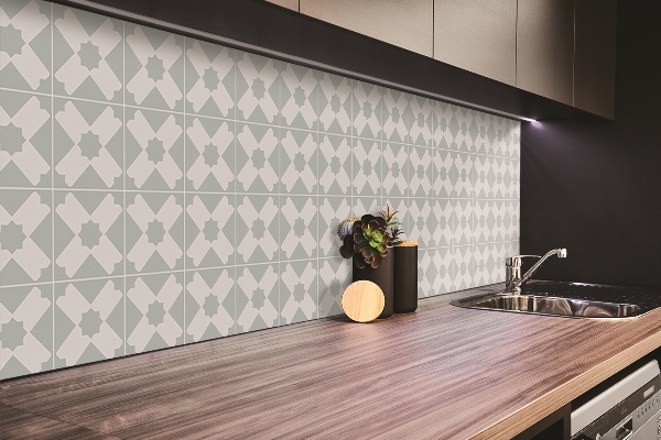 Revestimento parede cozinha moderna Patchwork geométrico