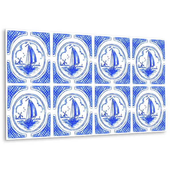 Revestimento parede cozinha moderna Barco de azulejos decorativos