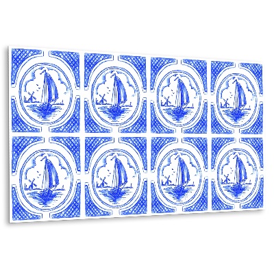Revestimento parede cozinha moderna Barco de azulejos decorativos