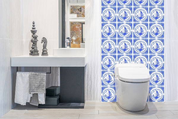 Revestimento parede cozinha moderna Barco de azulejos decorativos