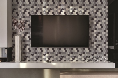 Revestimento parede cozinha moderna Hexágonos