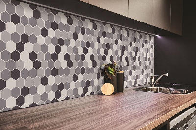 Revestimento parede cozinha moderna Hexágonos