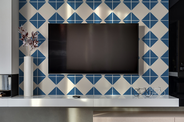 Revestimento de parede Suporte decorativo para TV Losango