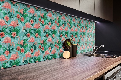 Revestimento de parede em pvc Flamingos