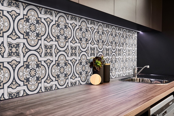 Revestimento de parede em pvc ornamento frondoso