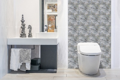 Revestimento parede cozinha moderna Ondas de mármore decorativas