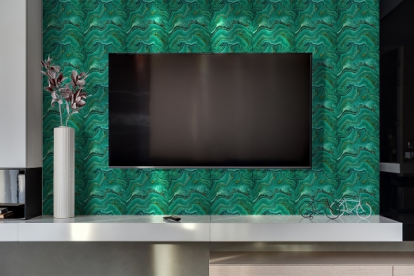Revestimento parede cozinha moderna Textura de malaquita