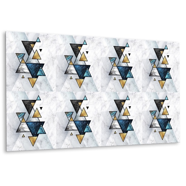 Revestimento de parede em pvc Triângulos de mármore abstratos