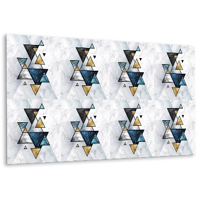 Revestimento de parede em pvc Triângulos de mármore abstratos
