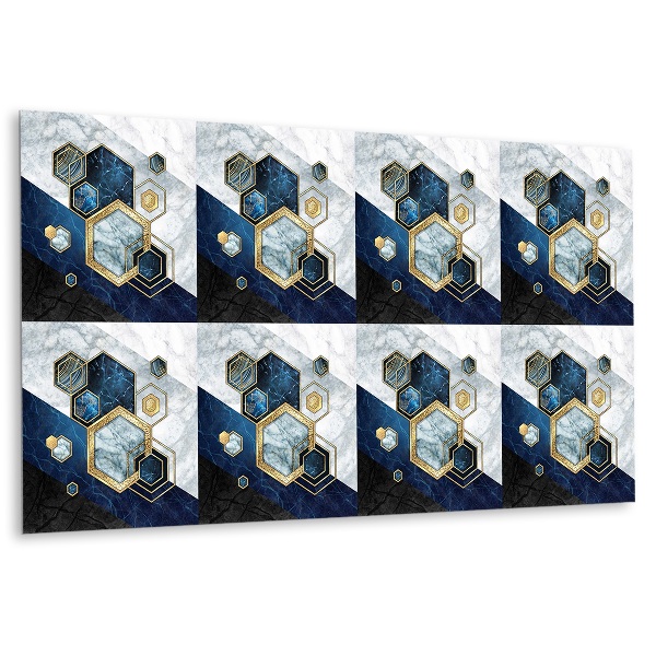 Revestimento de parede em pvc Abstração de hexágonos
