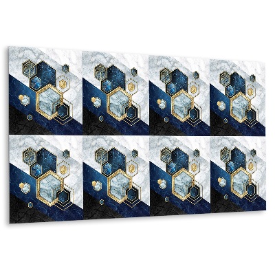 Revestimento de parede em pvc Abstração de hexágonos