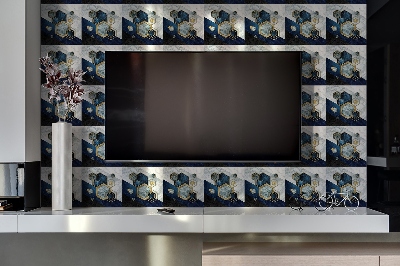 Revestimento de parede em pvc Abstração de hexágonos