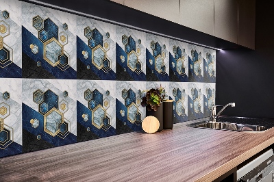Revestimento de parede em pvc Abstração de hexágonos