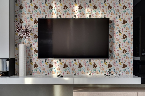 Revestimento parede cozinha moderna Padrão Infantil Sereia