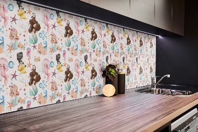 Revestimento parede cozinha moderna Padrão Infantil Sereia