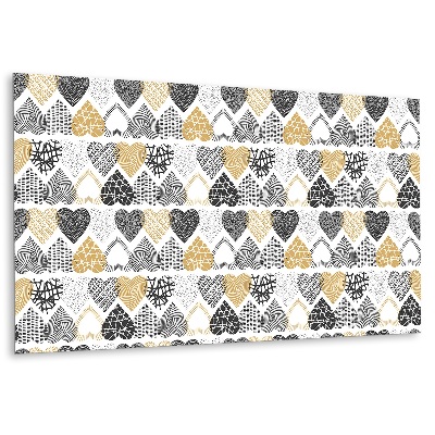 Revestimento de parede em pvc Corações Decorativos