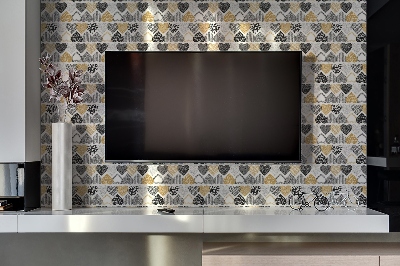 Revestimento de parede em pvc Corações Decorativos