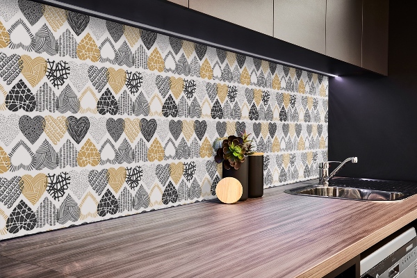 Revestimento de parede em pvc Corações Decorativos