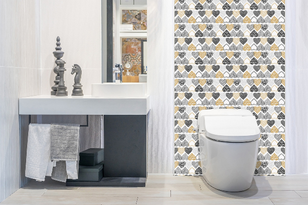 Revestimento de parede em pvc Corações Decorativos