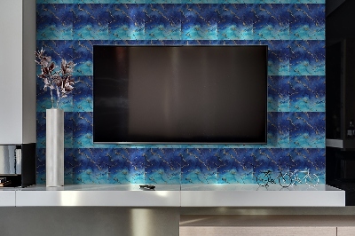 Revestimento de parede em pvc Mármore azul