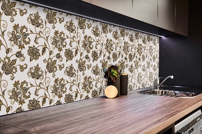 Revestimento de parede ornamento floral